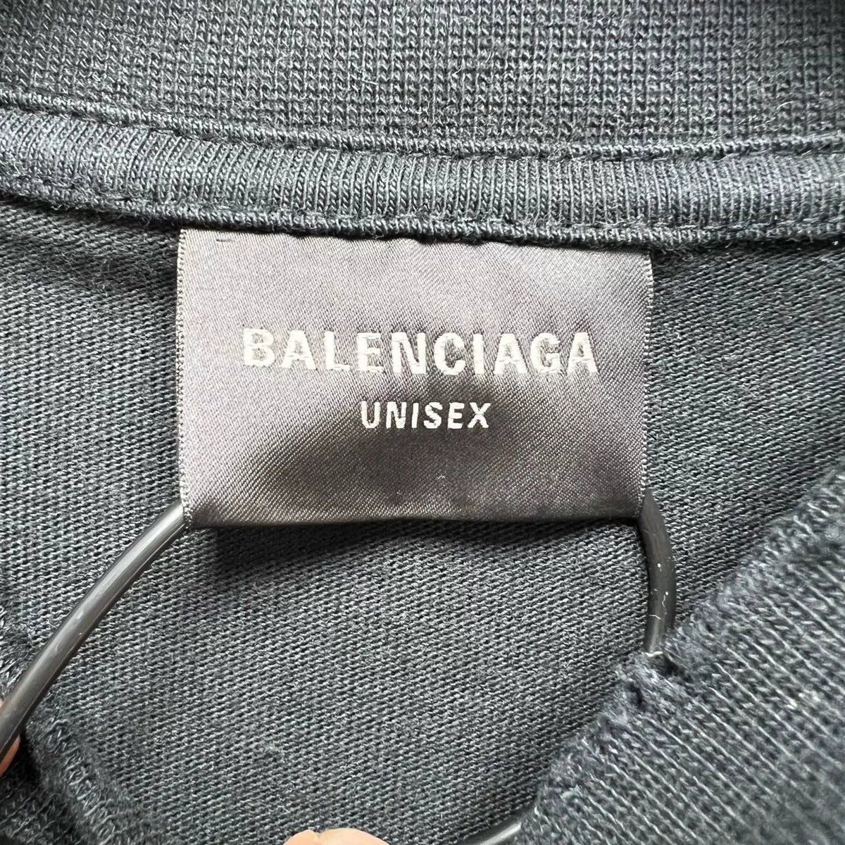 Balenciaga Black Mud‑Dyed Manchester United Short Sleeve Top