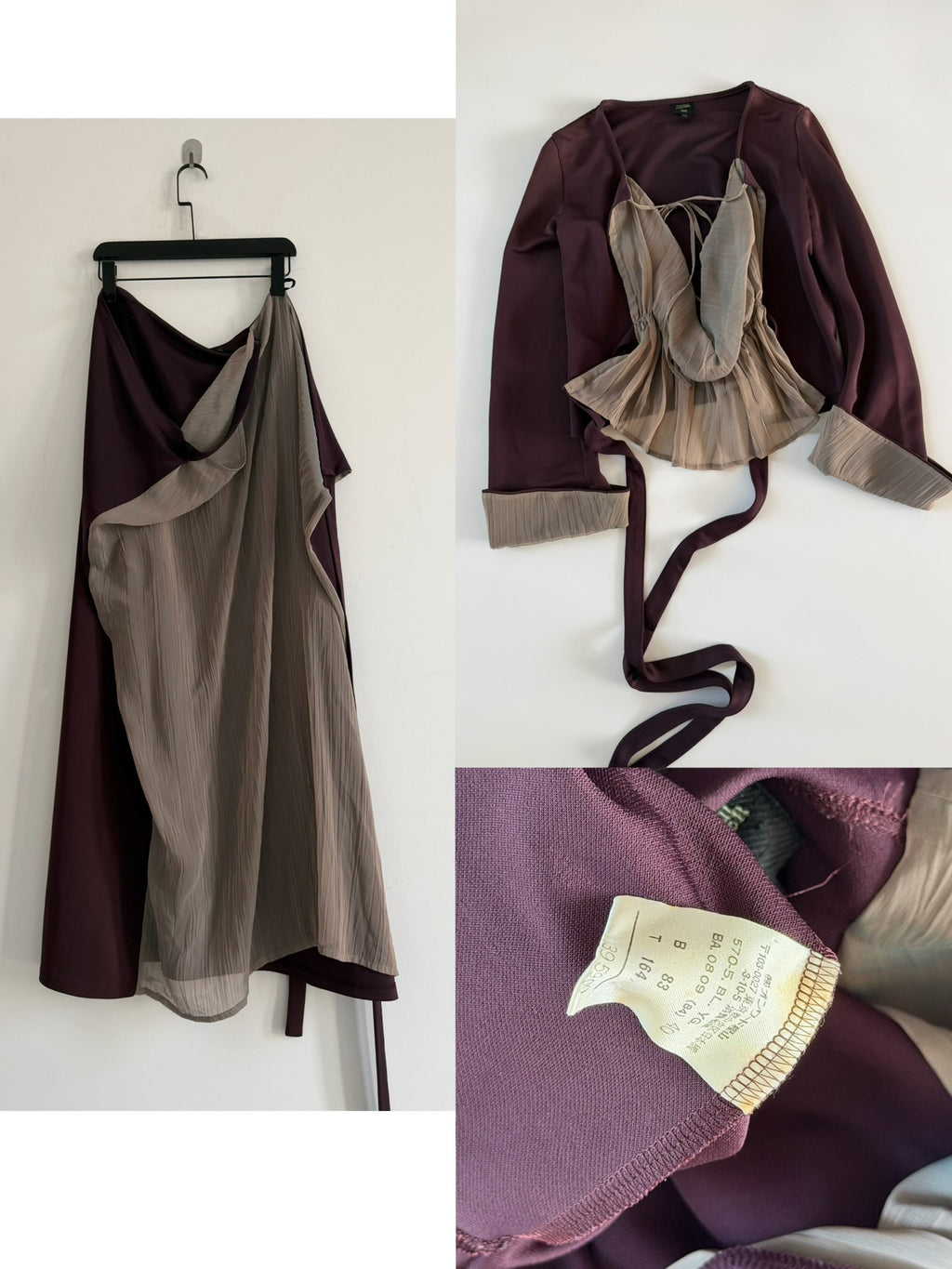 Jean Paul Gaultier Set 1990s runway top + skirt