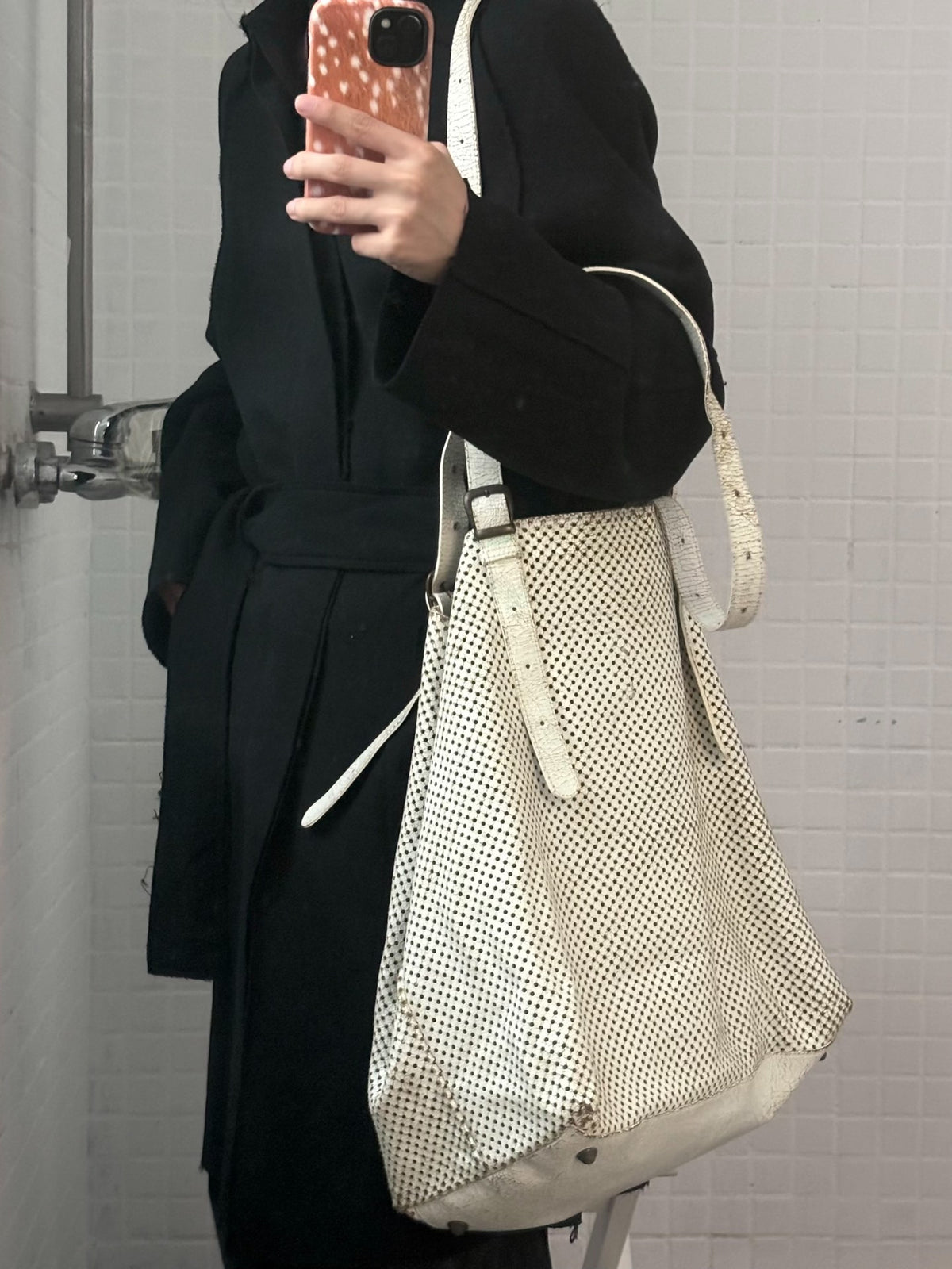 Maison Martin Margiela | SS2009 Paint‑Coated Laser‑Perforated Tote Bag