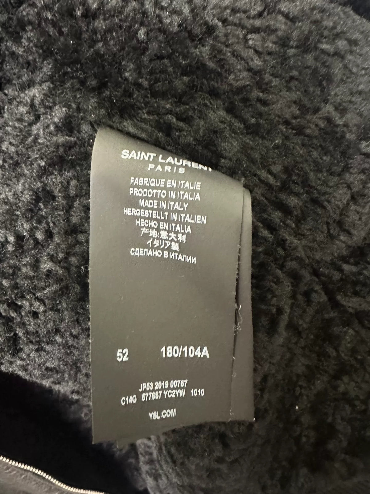 Saint Laurent Black MA-1 Leather Jacket