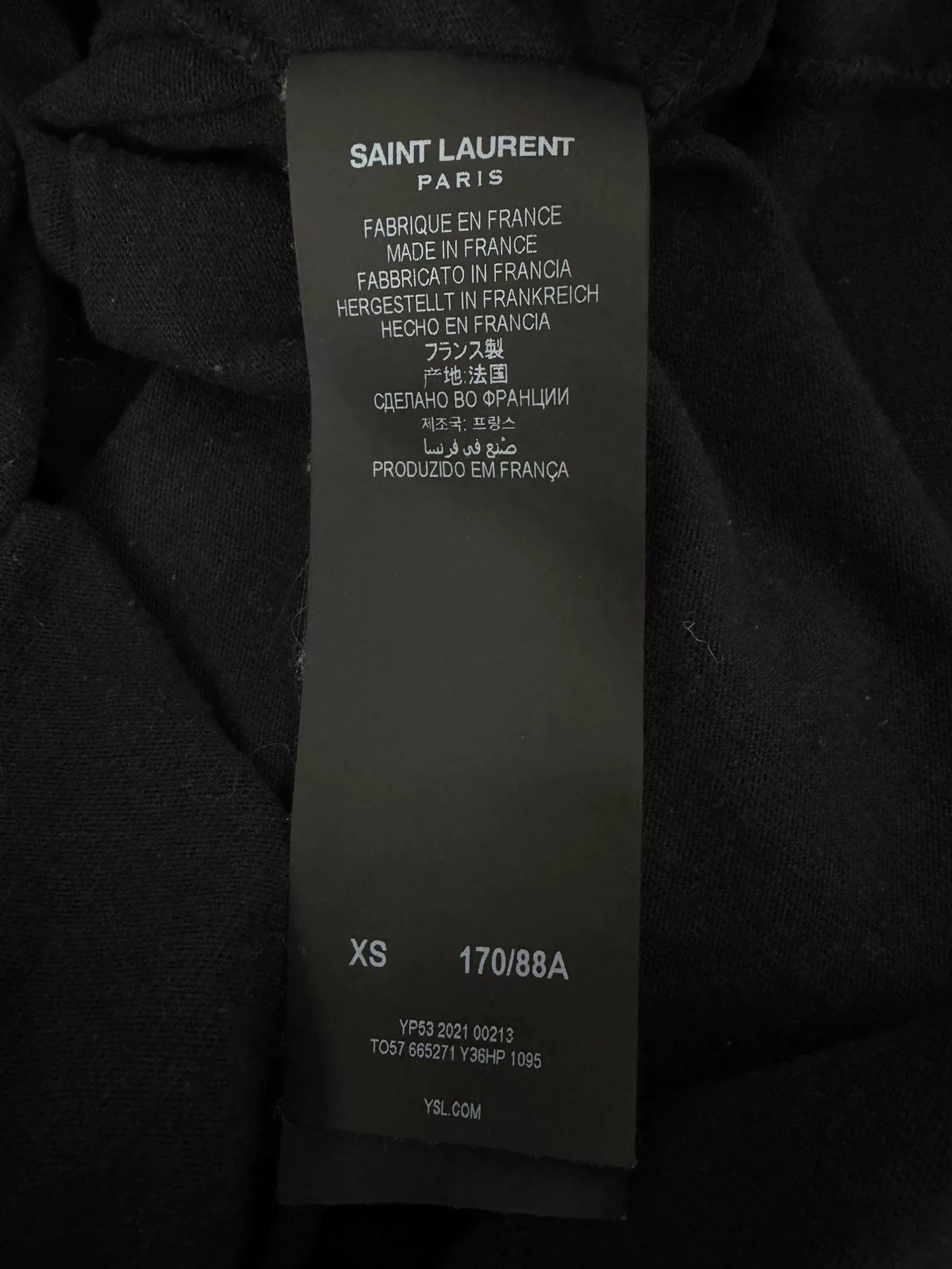 Saint Laurent Slp21fw Logo Short Sleeve T-Shirt