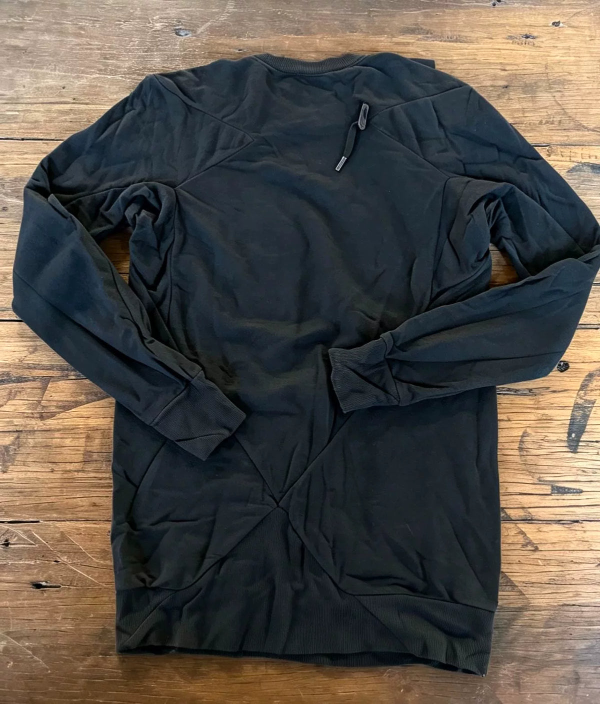Boris Bidjan Saberi SS16 Black Pullover 1 Object Dye Cotton Sweater