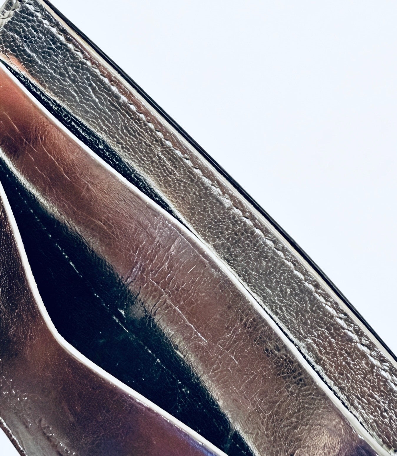 Maison Martin Margiela Silver Metallic Leather Wallet