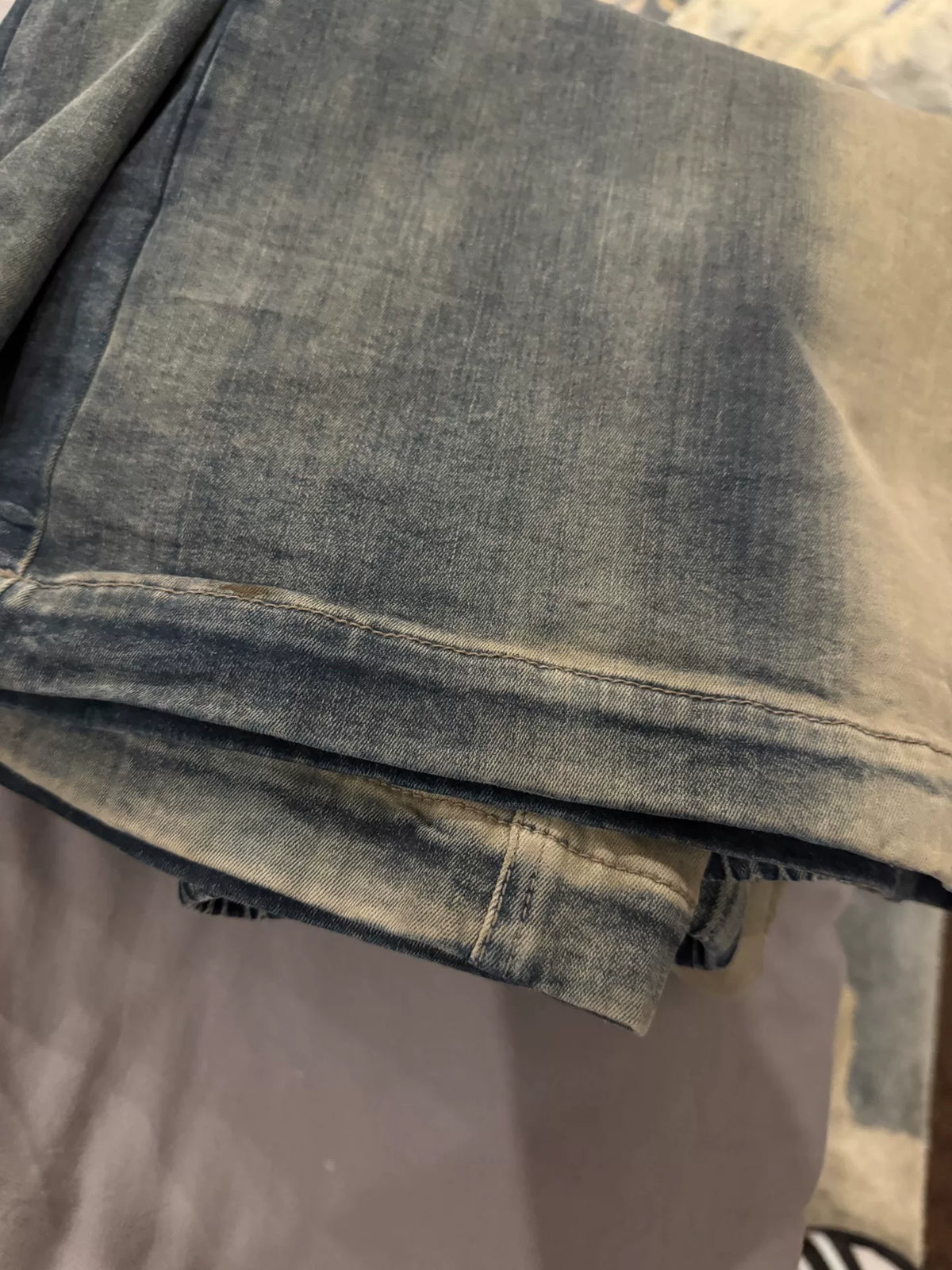 Rickwens bela light-washed pocket long pants