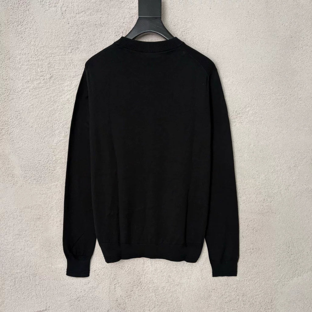 Dior Floral Embroidered Logo Cashmere Sweater