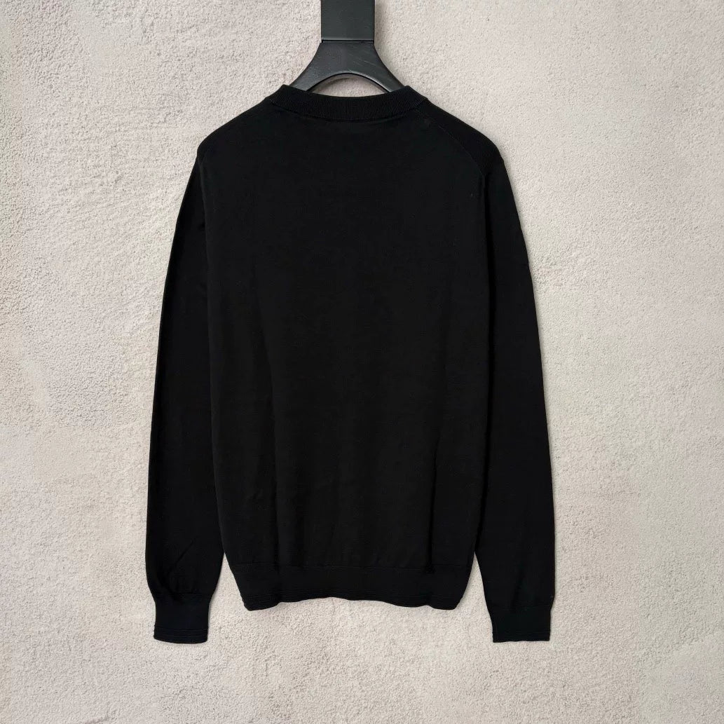 Dior Floral Embroidered Logo Cashmere Sweater
