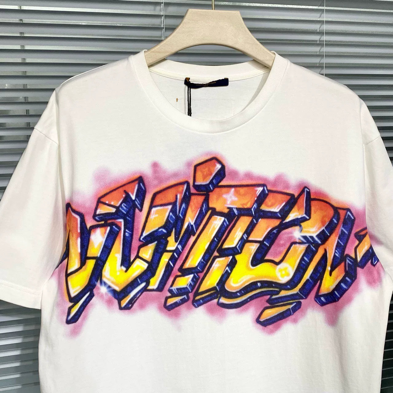 Louis Vuitton SS23 Logo Cotton White Short Sleeve Shirt