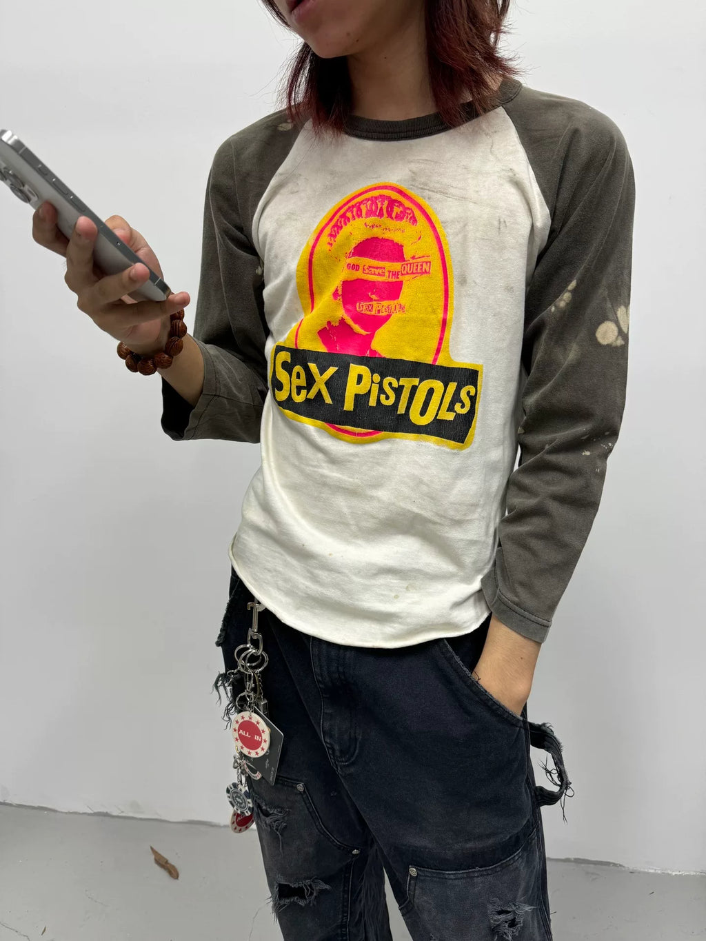 90s sex pistols raglan long-sleeve