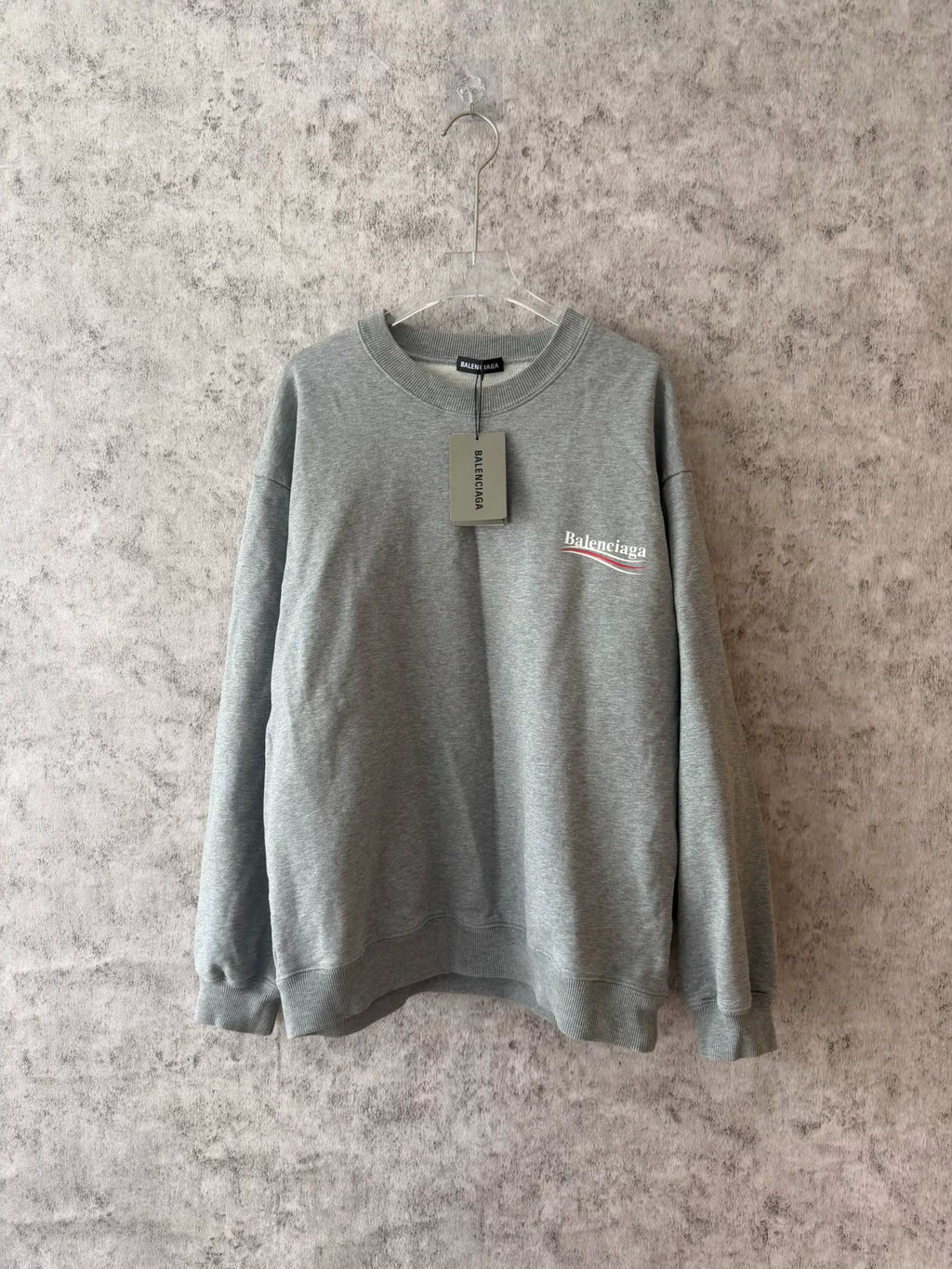 Balenciaga Grey Coca-Cola Print Crew Neck Sweater