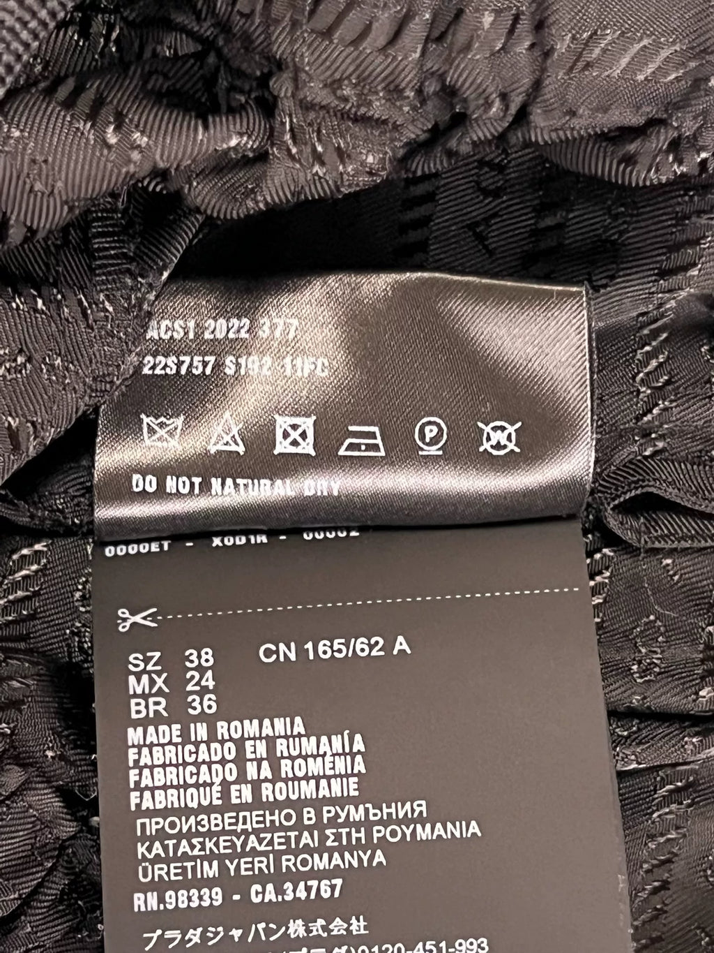 Prada Re-Nylon Triangle Logo Black Shorts