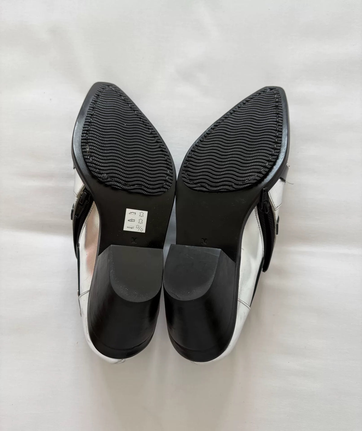 JUNYA WATANABE strap‑and‑rivet pointed‑toe shoes