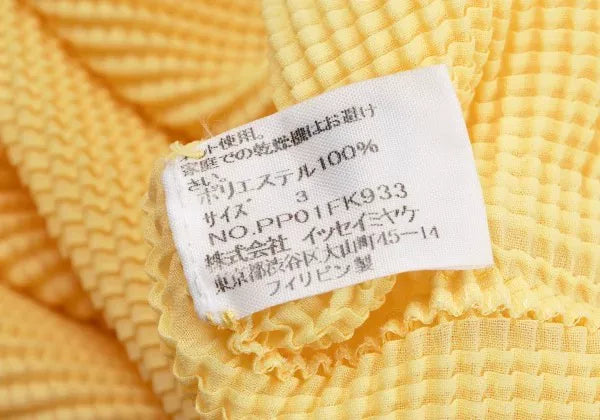 Issey Miyake Vintage Yellow Pleated Top