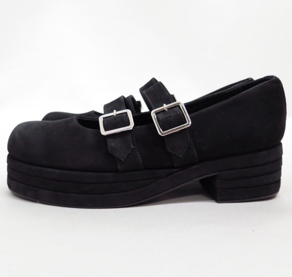 Comme Des Garçons 1990s Double-Buckle Chunky Mary Jane Heels