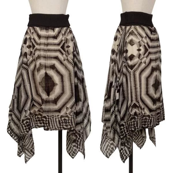 Jean Paul Gaultier Vintage Black Geometric Skirt
