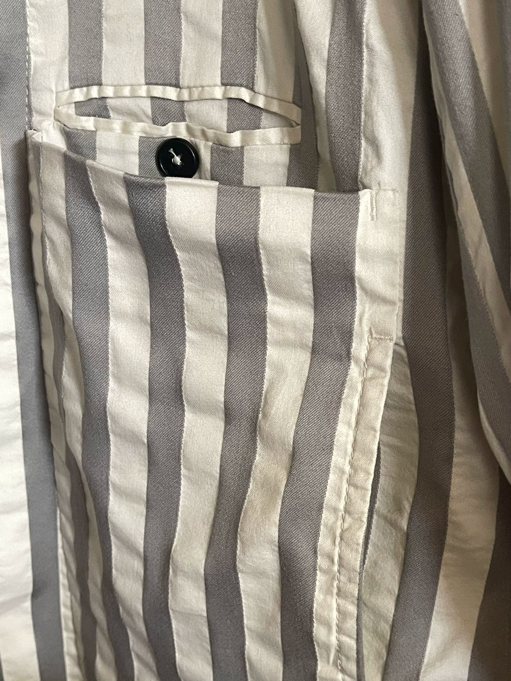 Ann Demeulemeester Striped Cotton Nylon Blazer