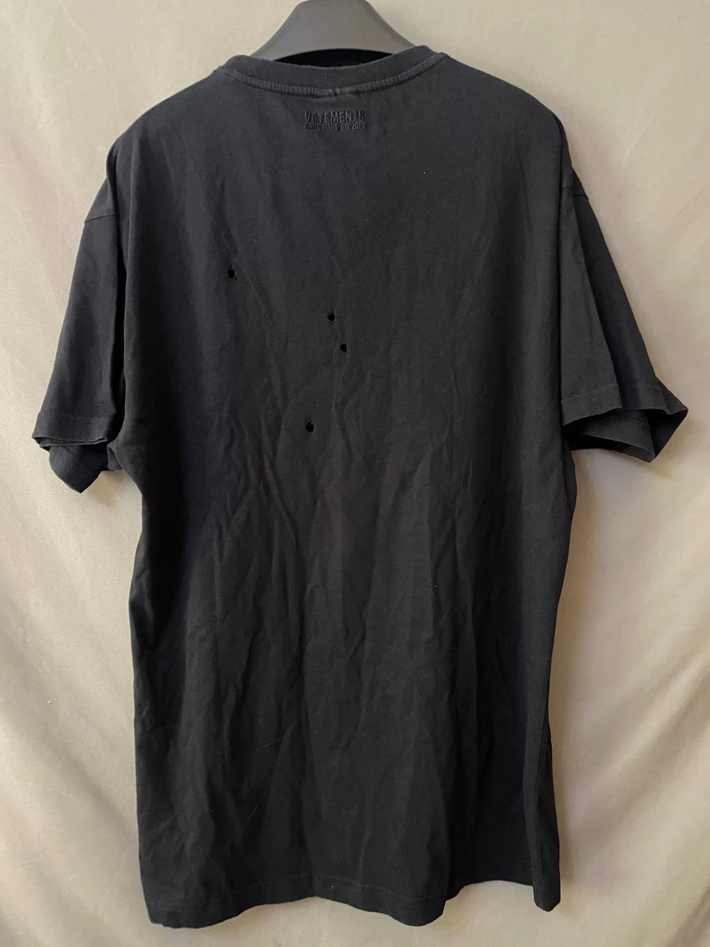 Vetements 19ss target‑center bullet‑hole short‑sleeve shirt