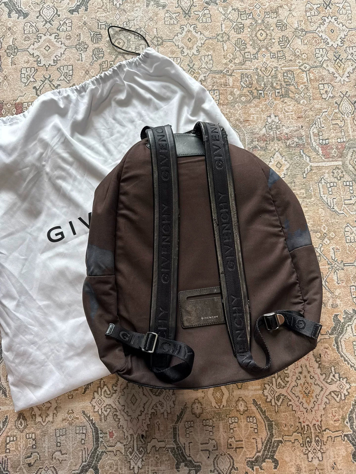 Givenchy Dark Dog Head Print Backpack