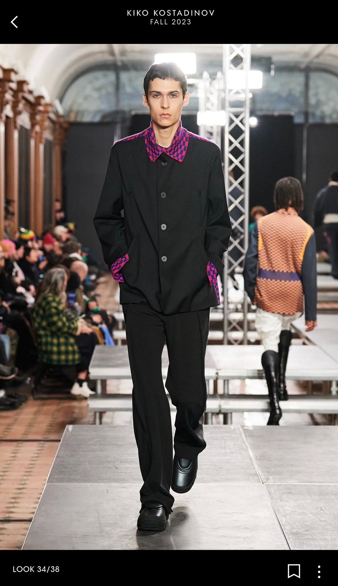 Kiko Kostadinov FW23 Runway Panel Wool Jacket
