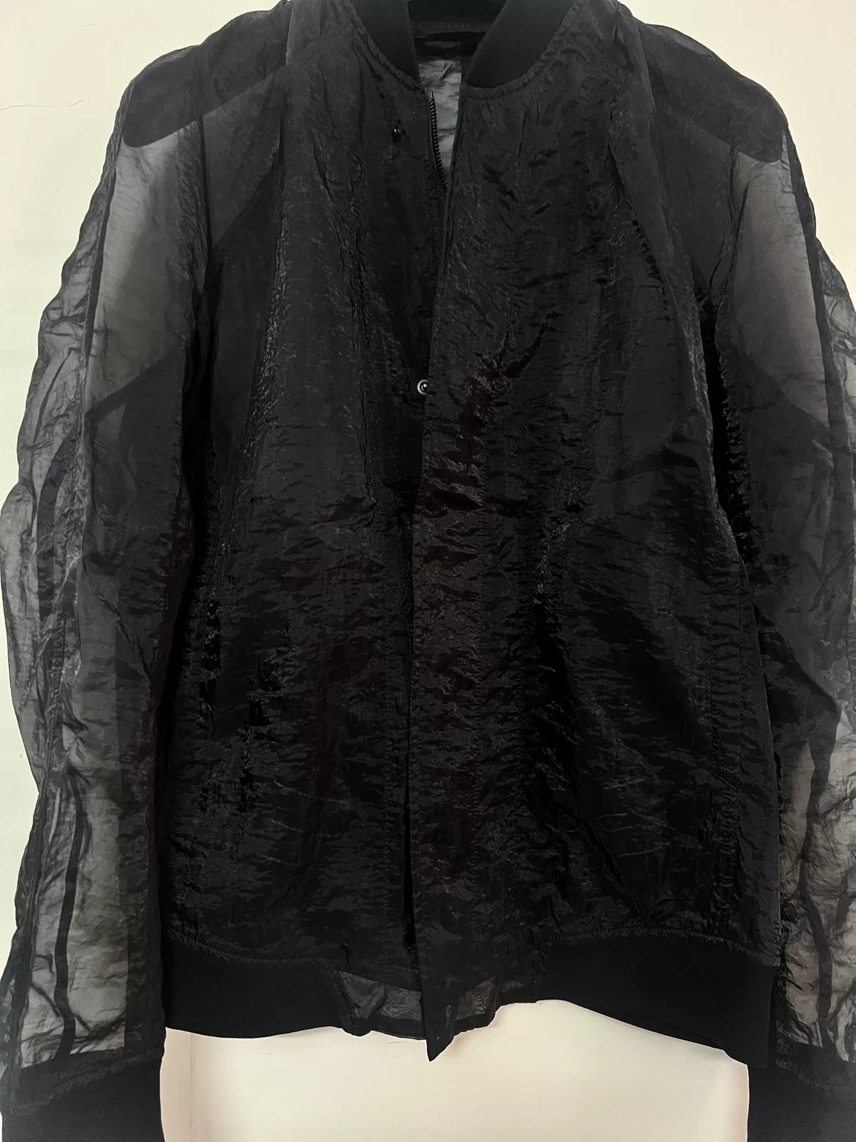 Julius 16SS Runway Black Organza Jacket