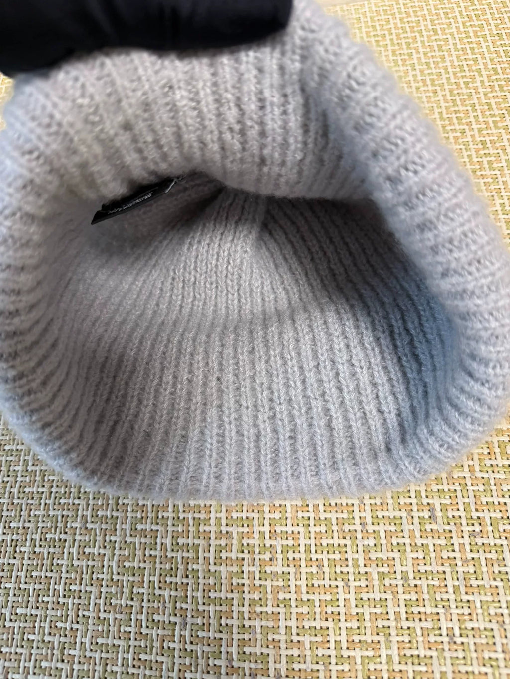 Chanel Grey Pineapple Cashmere Silk Beanie