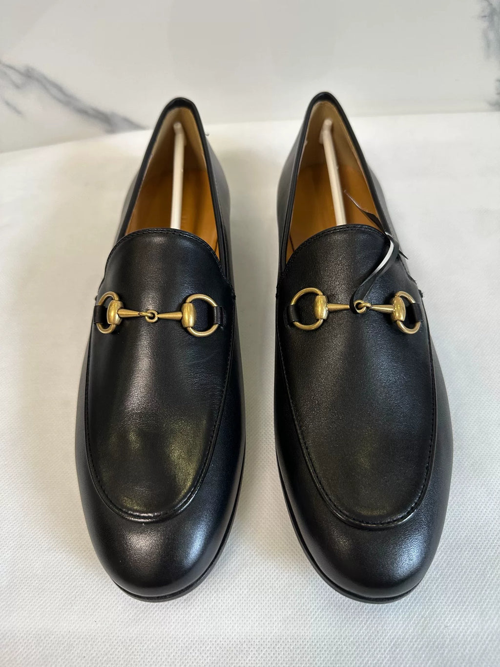 Gucci Black Horsebit Leather Loafers