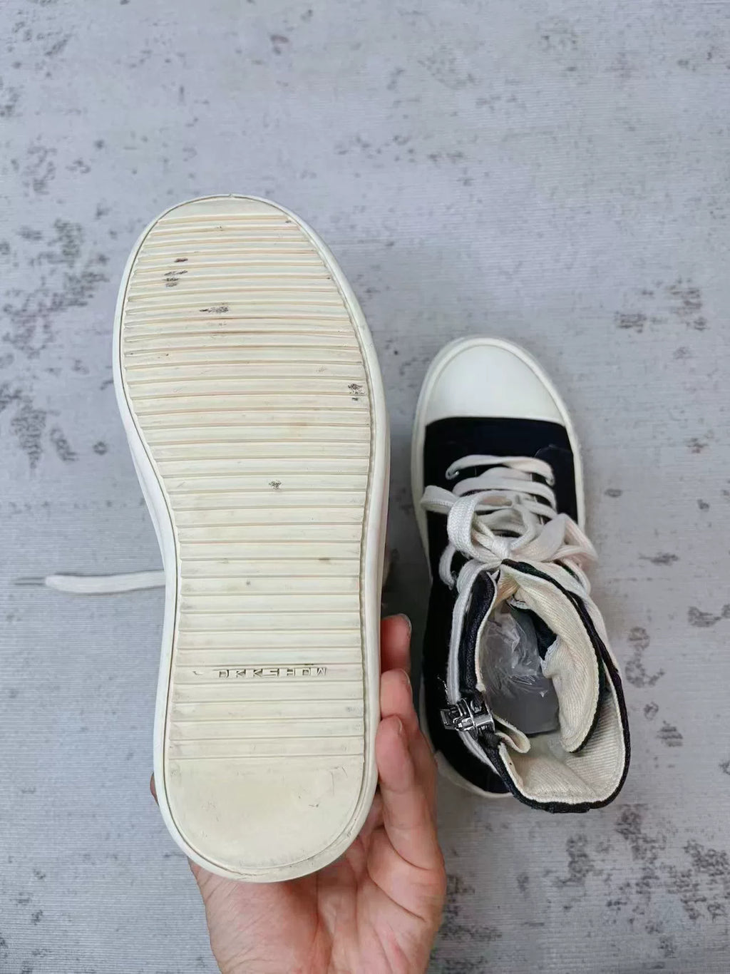 Rick Owens Drkshdw Heel Logo Sneakers