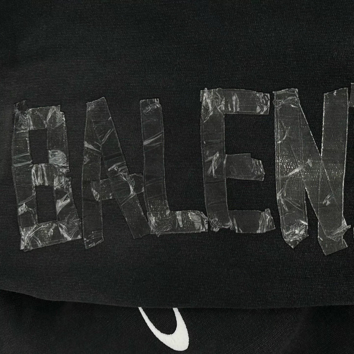 Balenciaga FW25 Black Tape-Letter Hooded Sweater