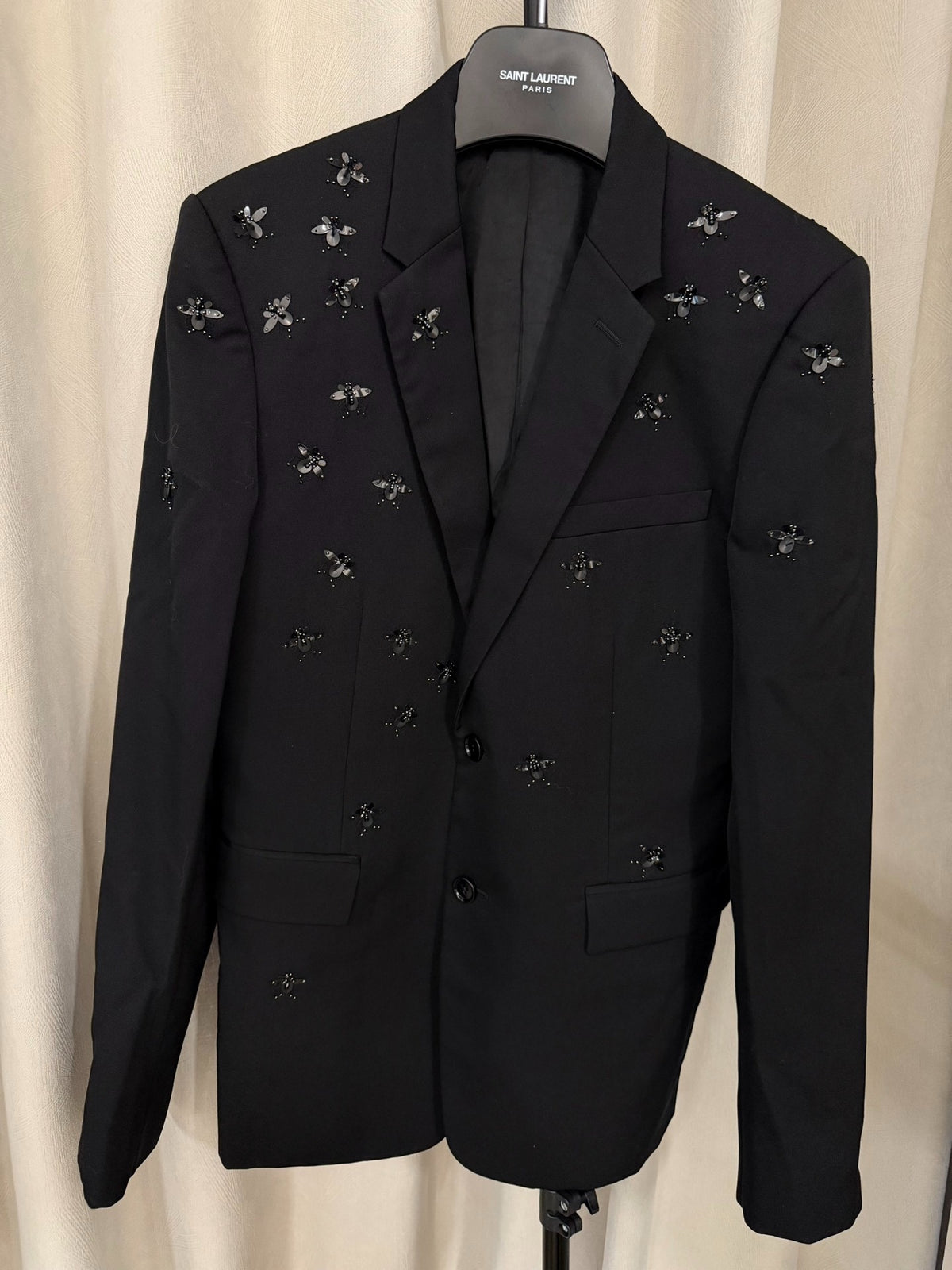 Dior Homme SS21 Crystal Beaded Honeybee Blazer by Hedi Slimane