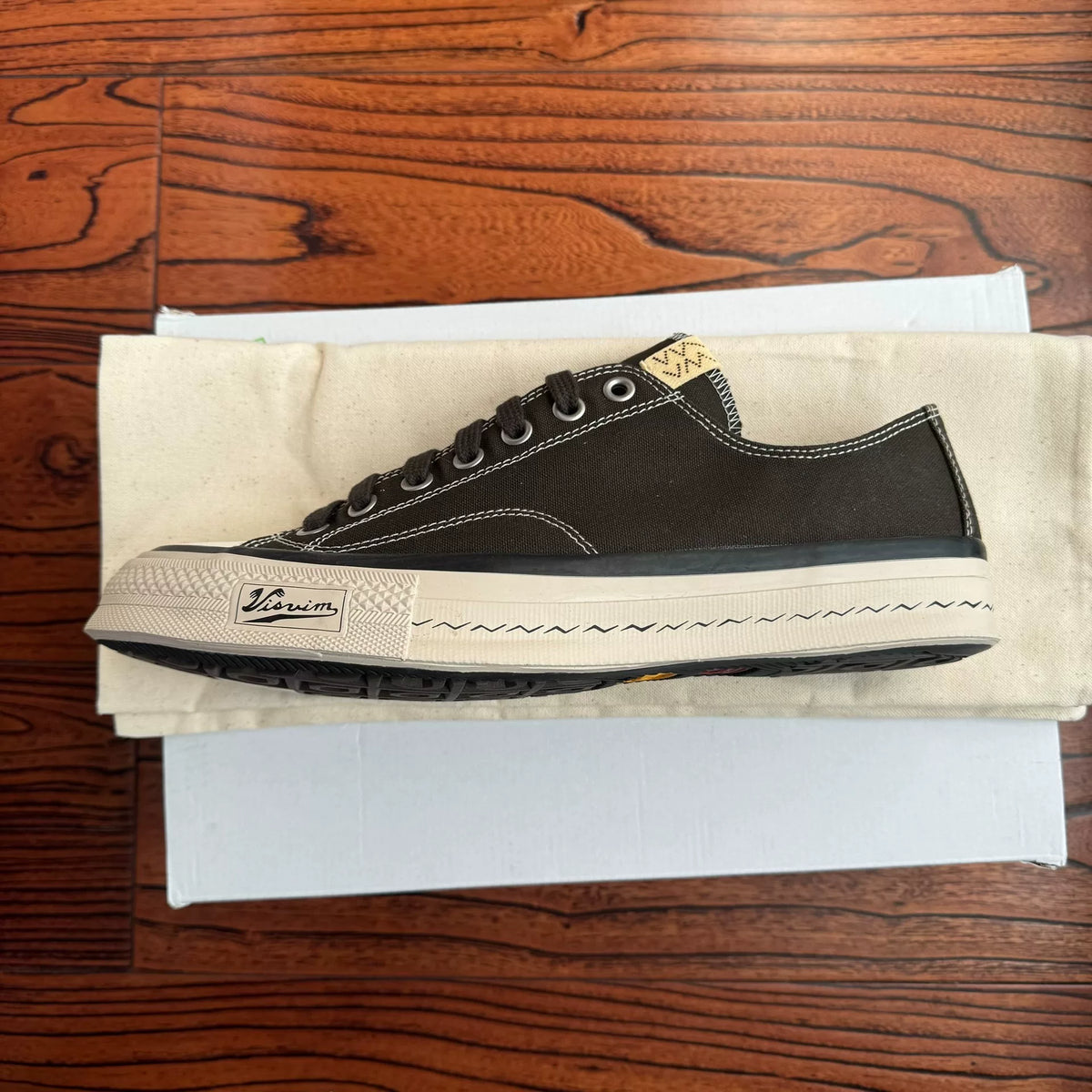 Visvim 25aw SKAGWAY LO CANVAS black thin-sole canvas shoes