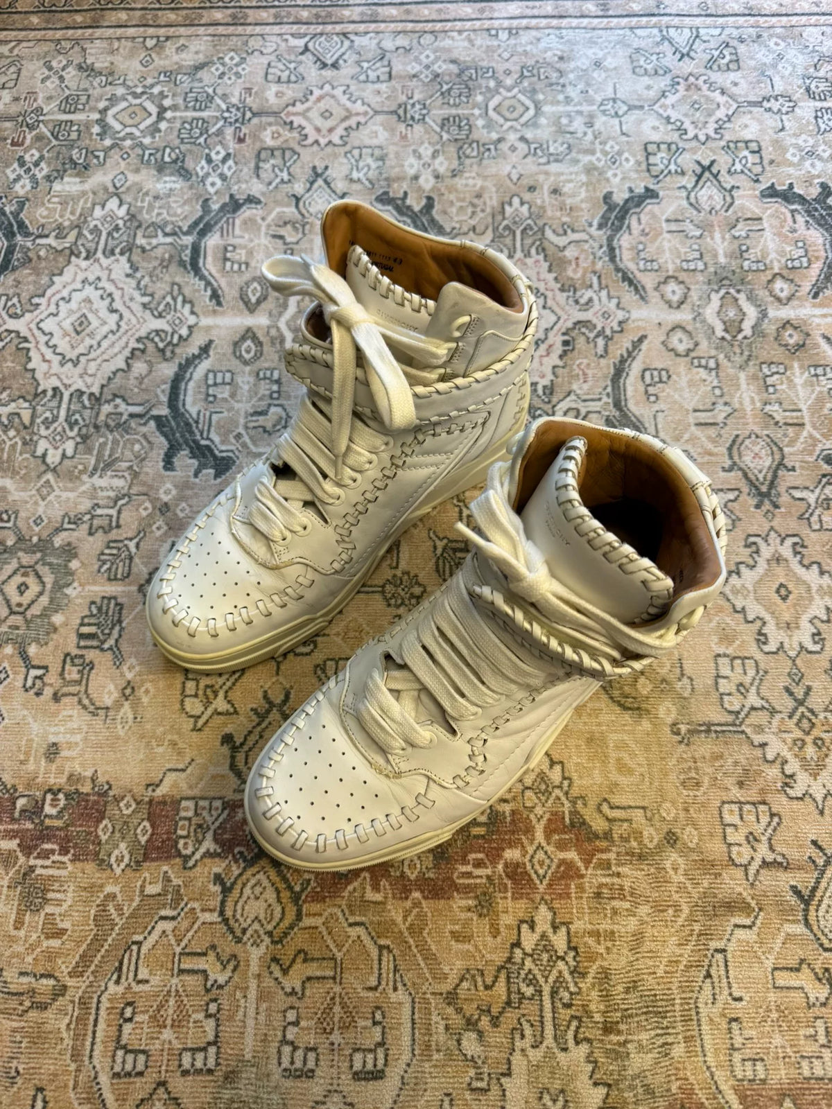 Givenchy White Strap High-Top Sneakers