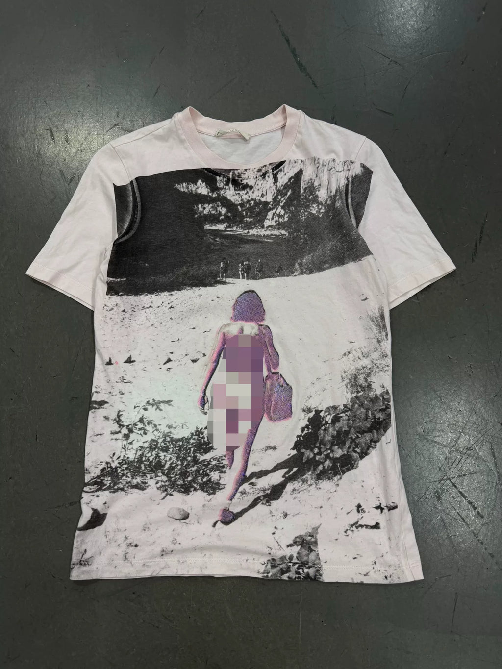 Celine Pink Artistic Portrait Print Short-Sleeve T-Shirt