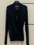 Saint Laurent 23SS Runway Black V-Neck Shirt
