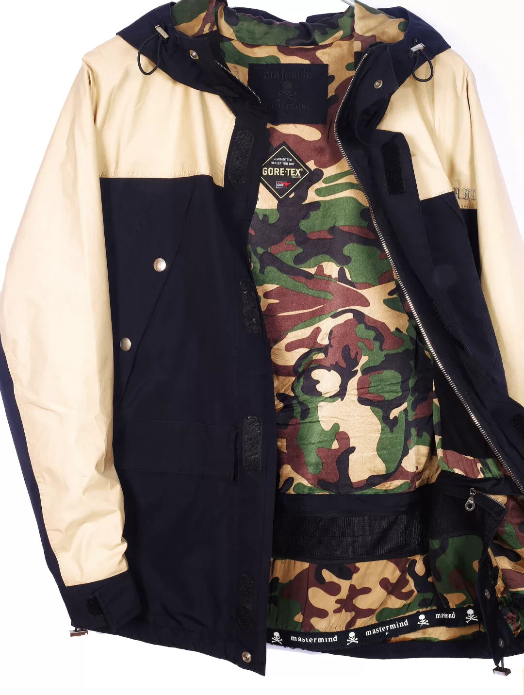 Mastermind Japan Shell Mainline Gore-Tex Silver Skull Embroidered Camo Jacket