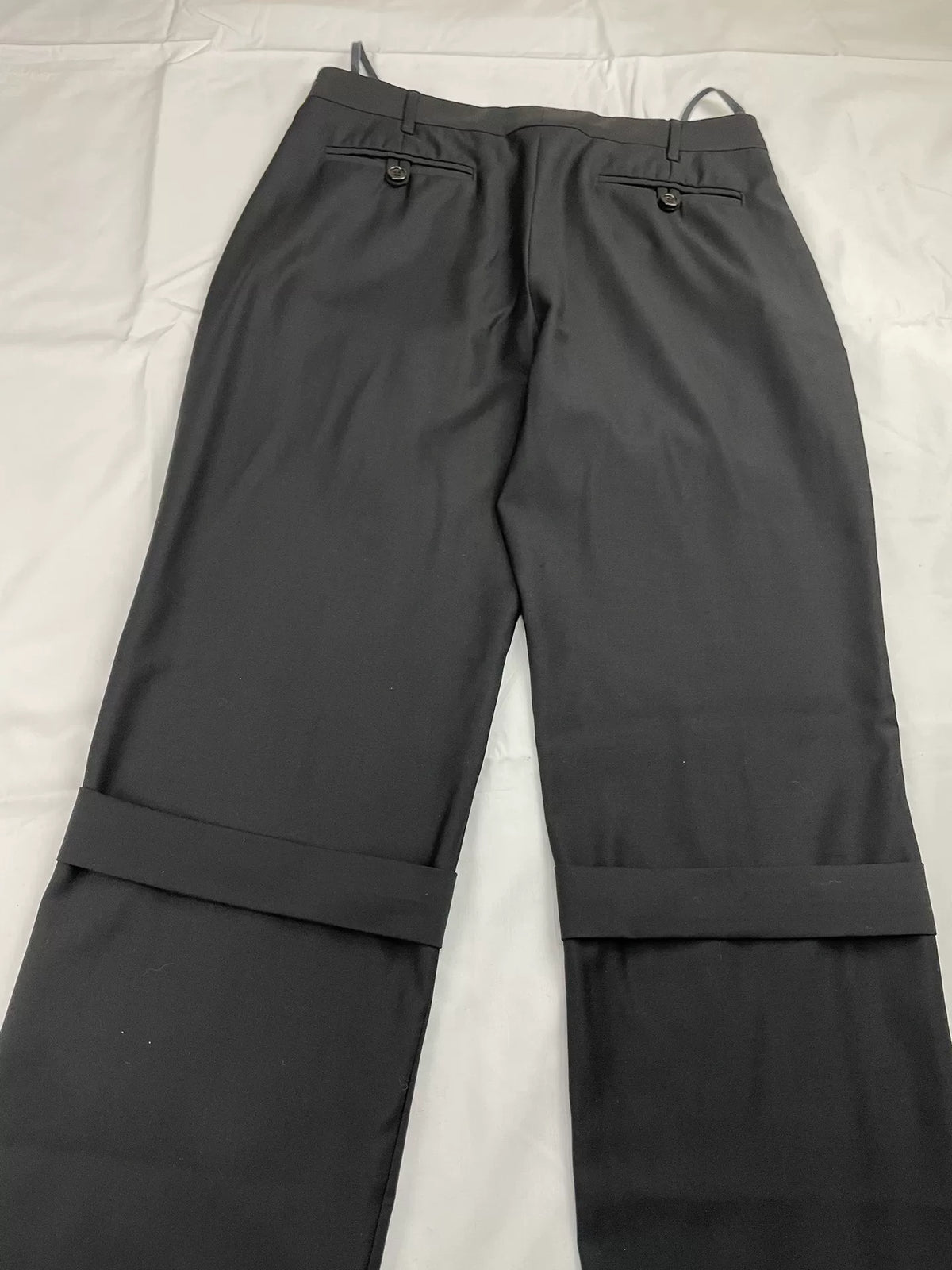 Helmut Lang 2004 Lace-Up Black Dress Pants