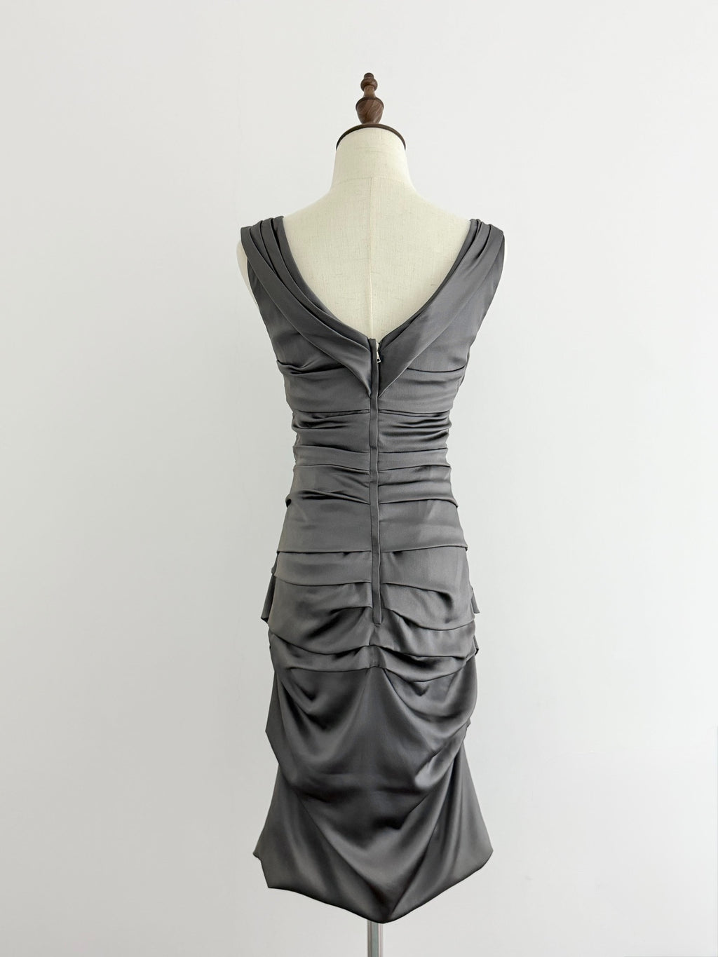 Dolce Gabbana Pleated Gray Dress - Devines