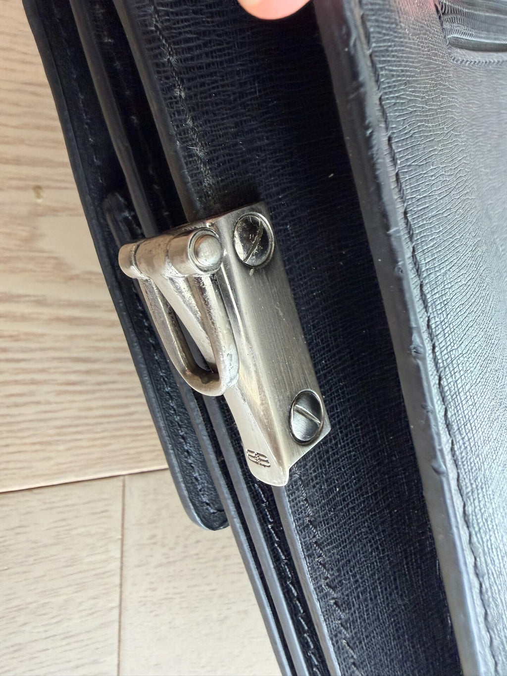 Balenciaga Password Lock Leather Shoulder Bag