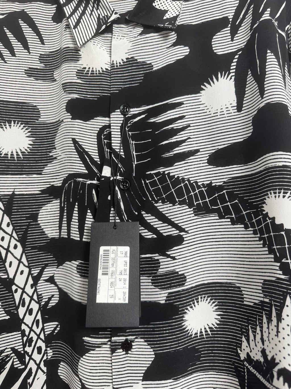Saint Laurent Paris SS14 Pina Skullada Silk Beach Shirt