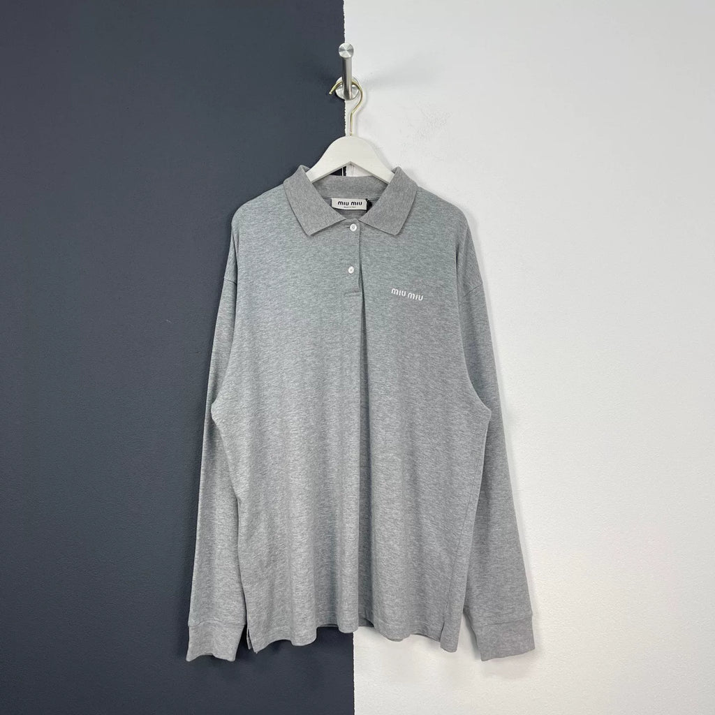 Miumiu 2025 Polo Long-Sleeve Shirt