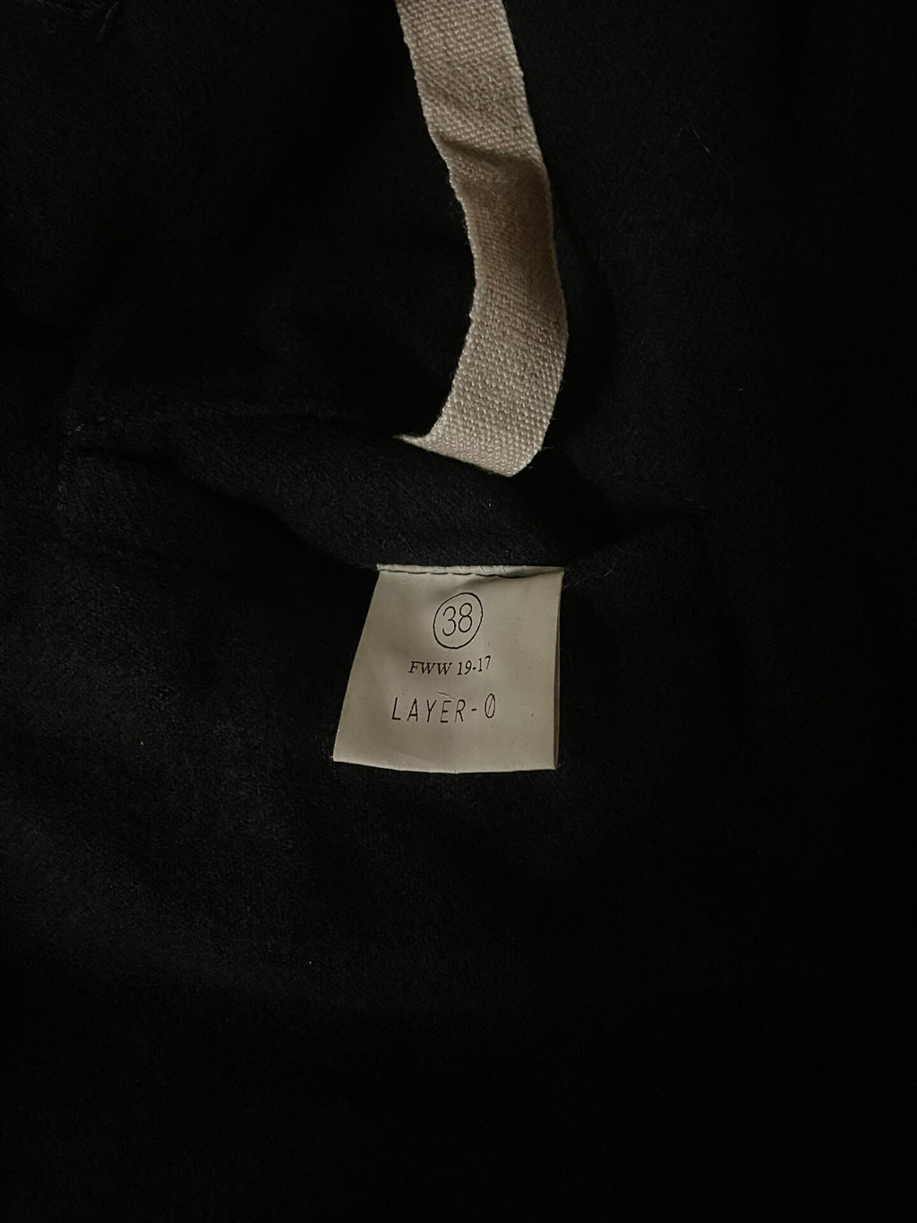 Layer-0 FW17 Black H-Shape Triple-Layer Wool Trench Coat