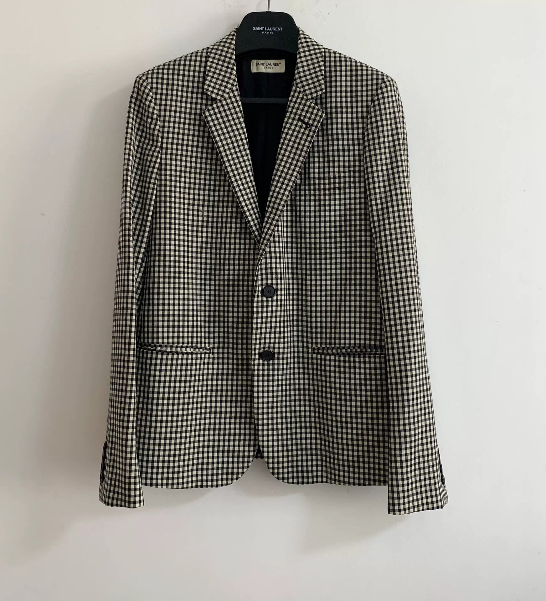 Saint Laurent 16SS Runway Black White Suit