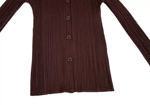 Issey Miyake Vintage Brown Pleated Top