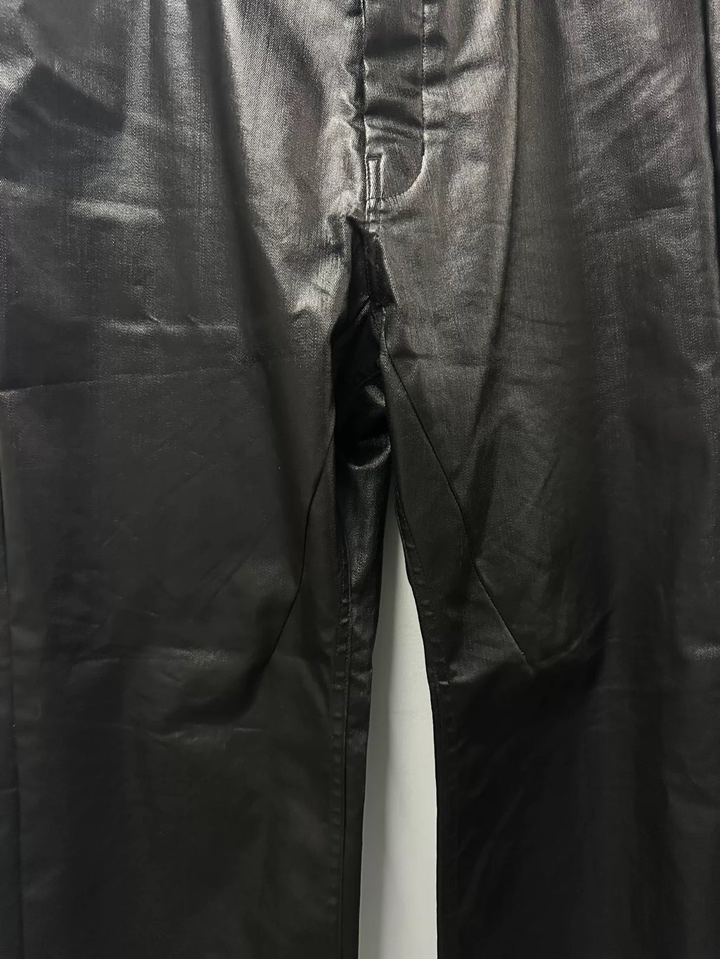 Rick Owens Geth Cut glossy waxed denim jeans