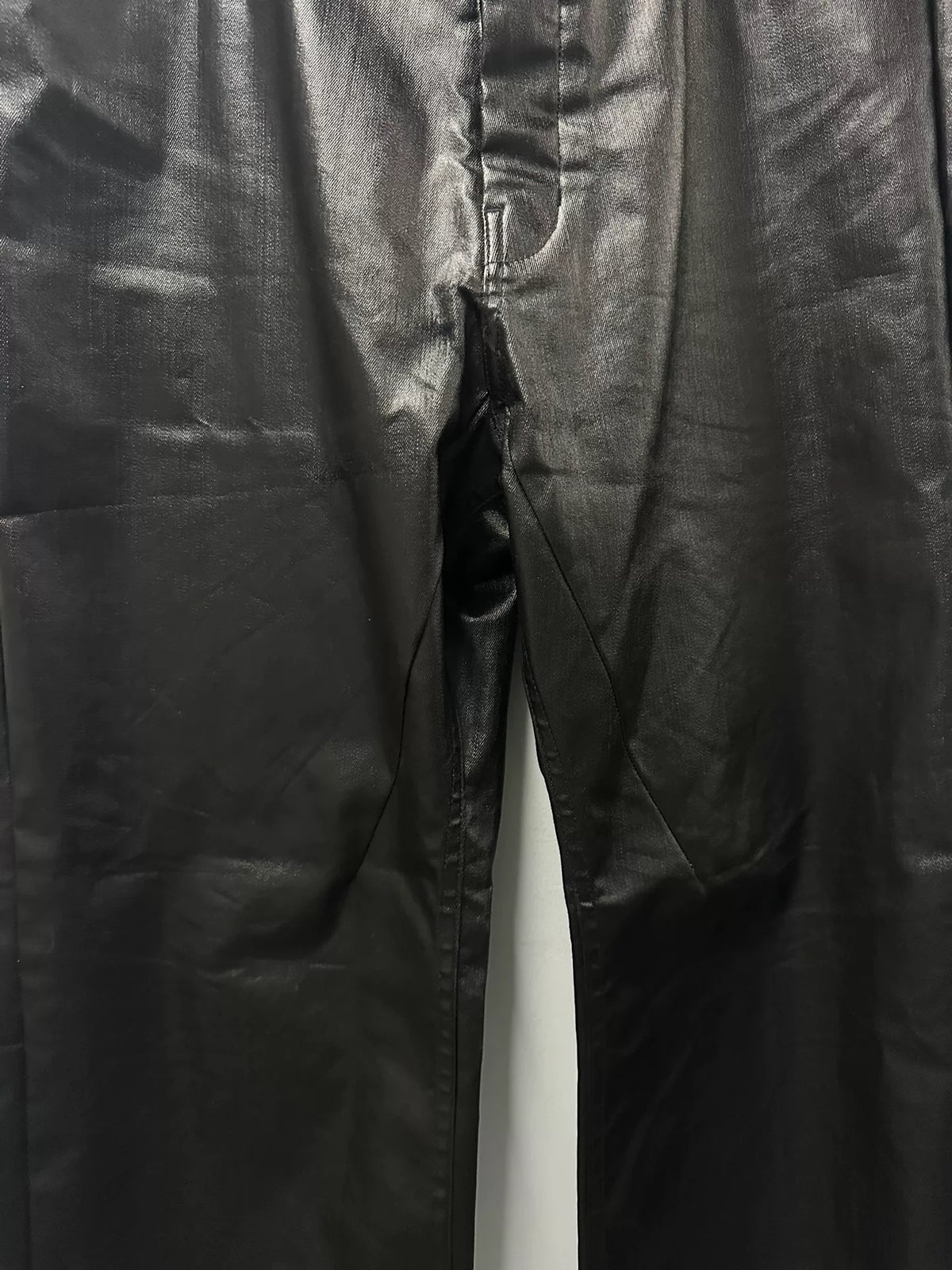 Rick Owens Geth Cut glossy waxed denim jeans