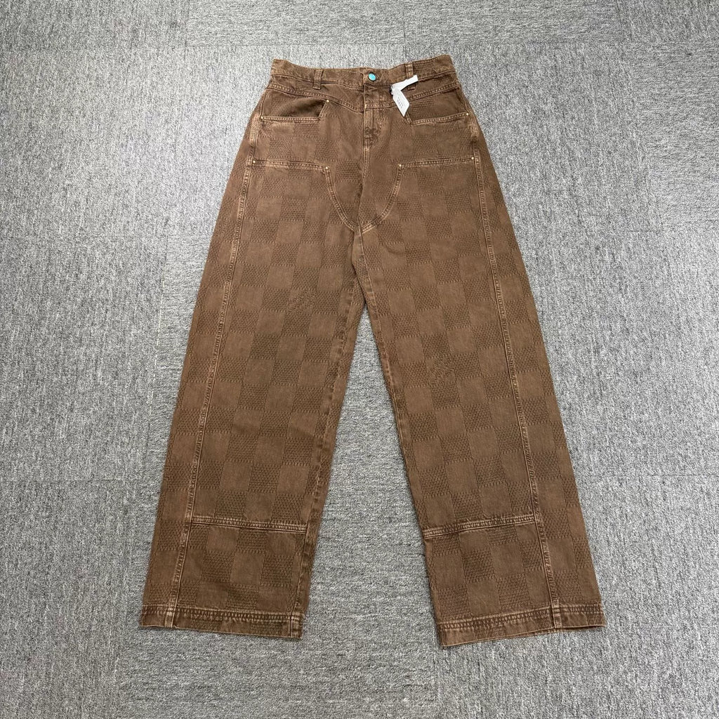 Louis Vuitton Plaid Denim Jeans