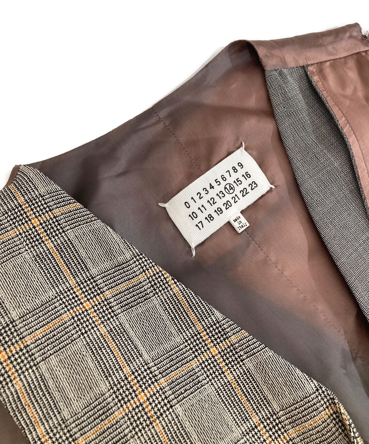 Maison Margiela Wool Plaid Deconstructed Vest