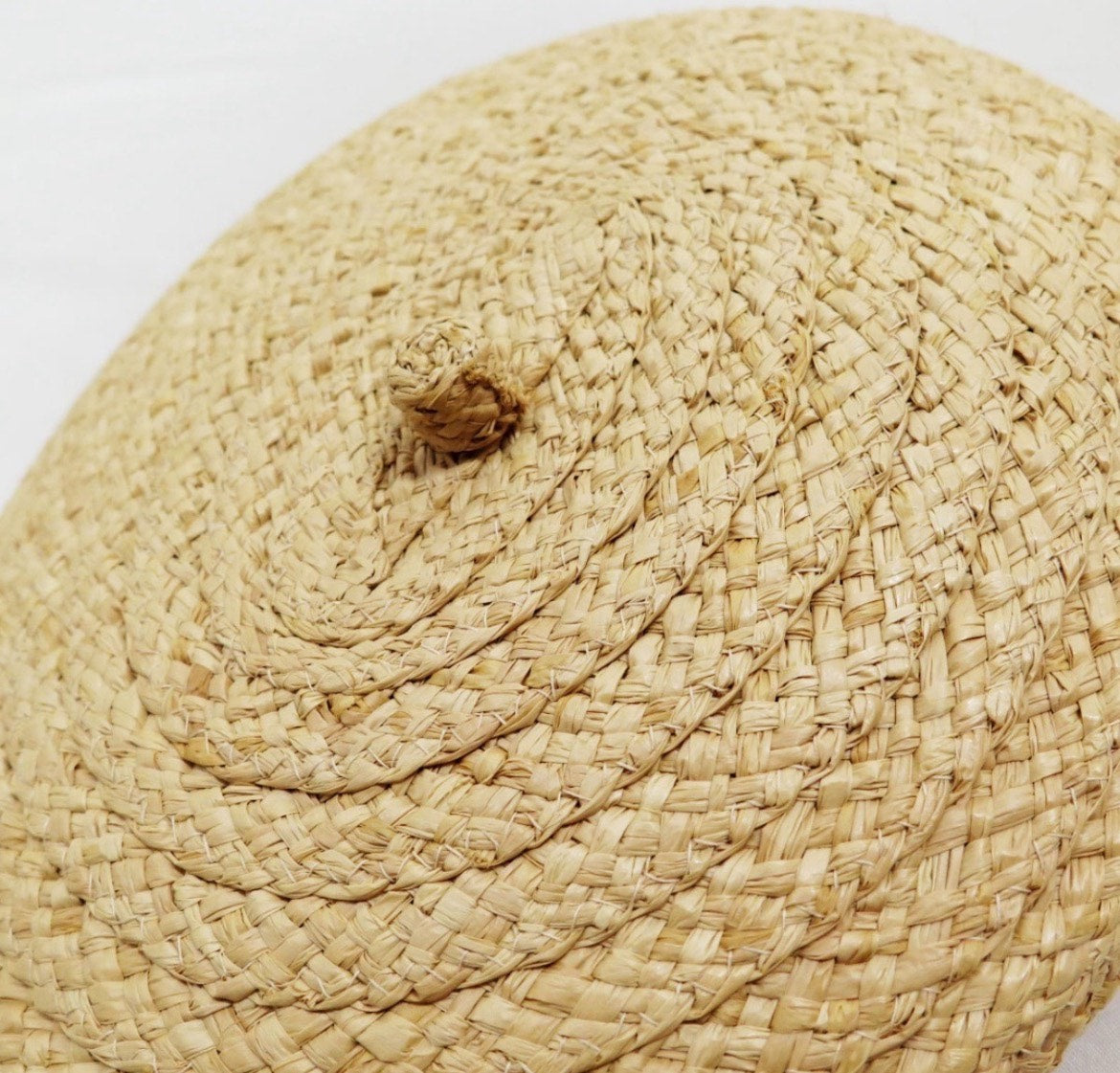 Jean Paul Gaultier 1980s Spiral Woven Natural Straw Hat