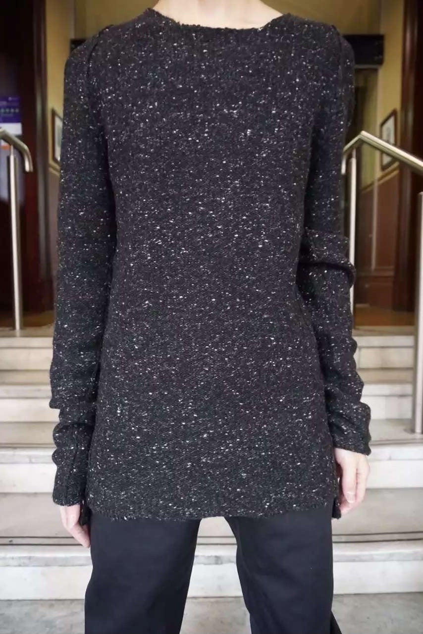 M.A+ FW15 Carbon Grey Crew Neck Camel Hair SizeM Sweater