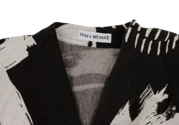 Issey Miyake Vintage Black & White Patterned Top