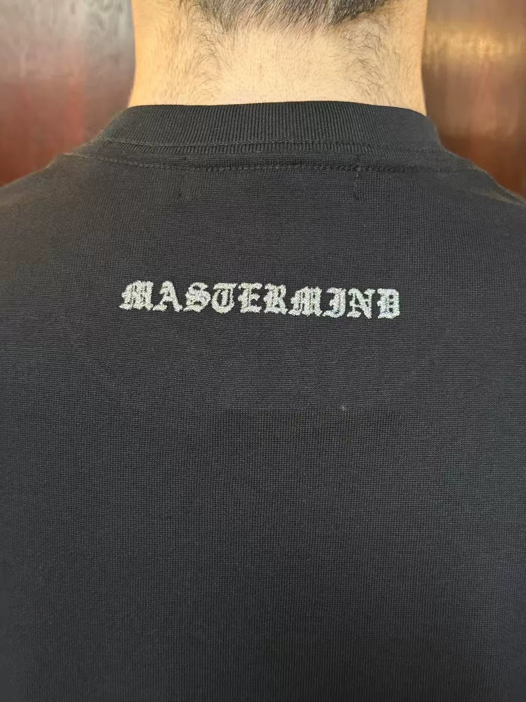 mastermind Japan SS25 Black Applause Boxy Fit Loopwheel Cotton T-Shirt