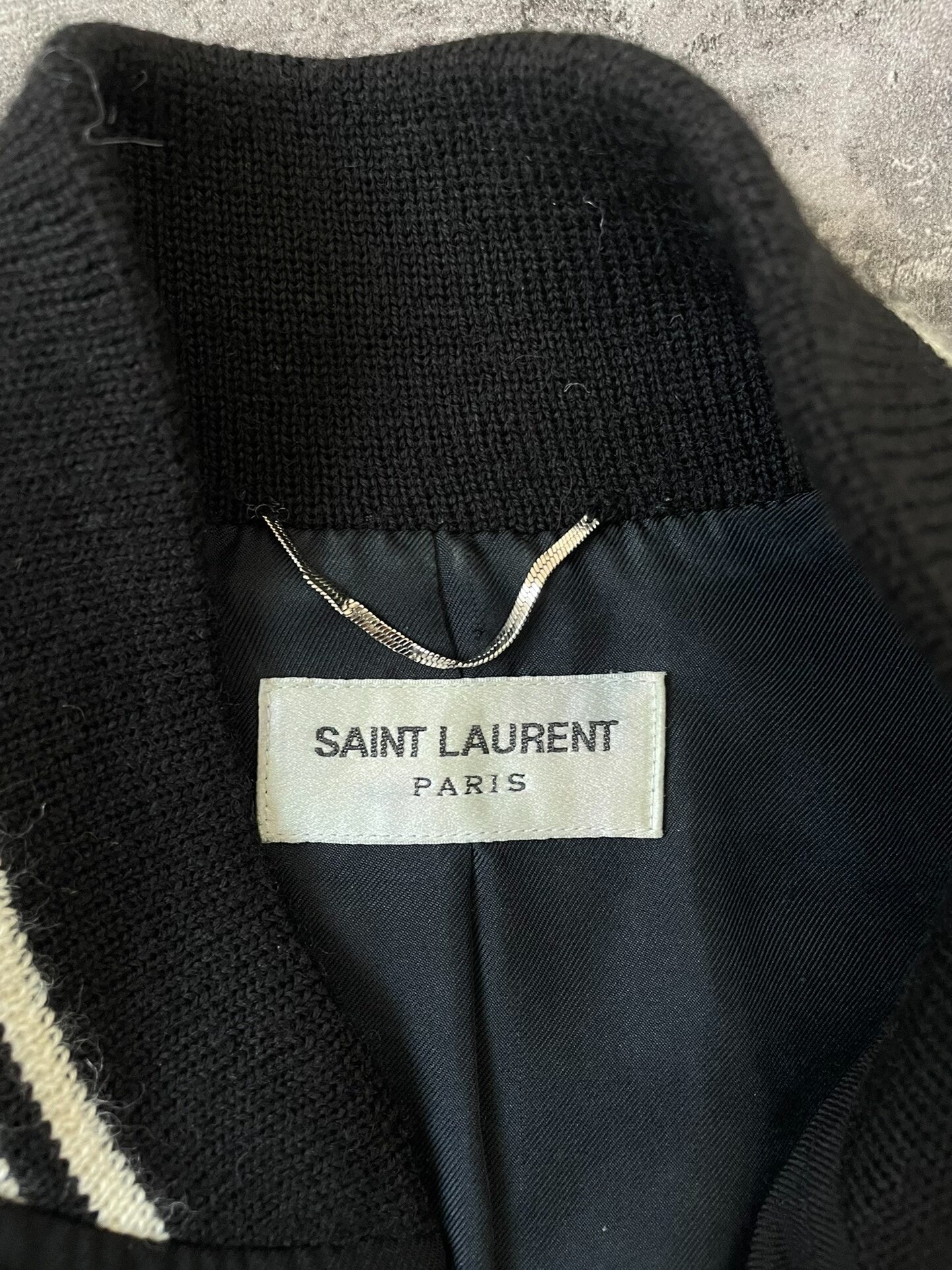 Saint Laurent Black Lambskin Wool Teddy Jacket